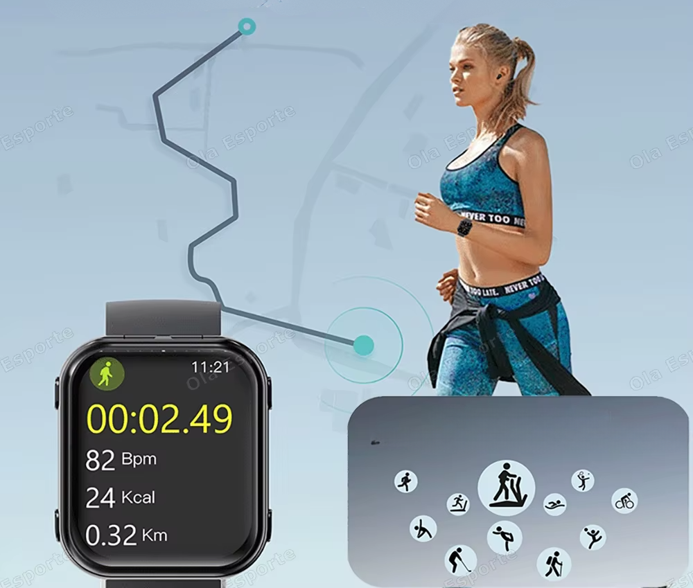 Smartwatch com Fone de Ouvido Integrado